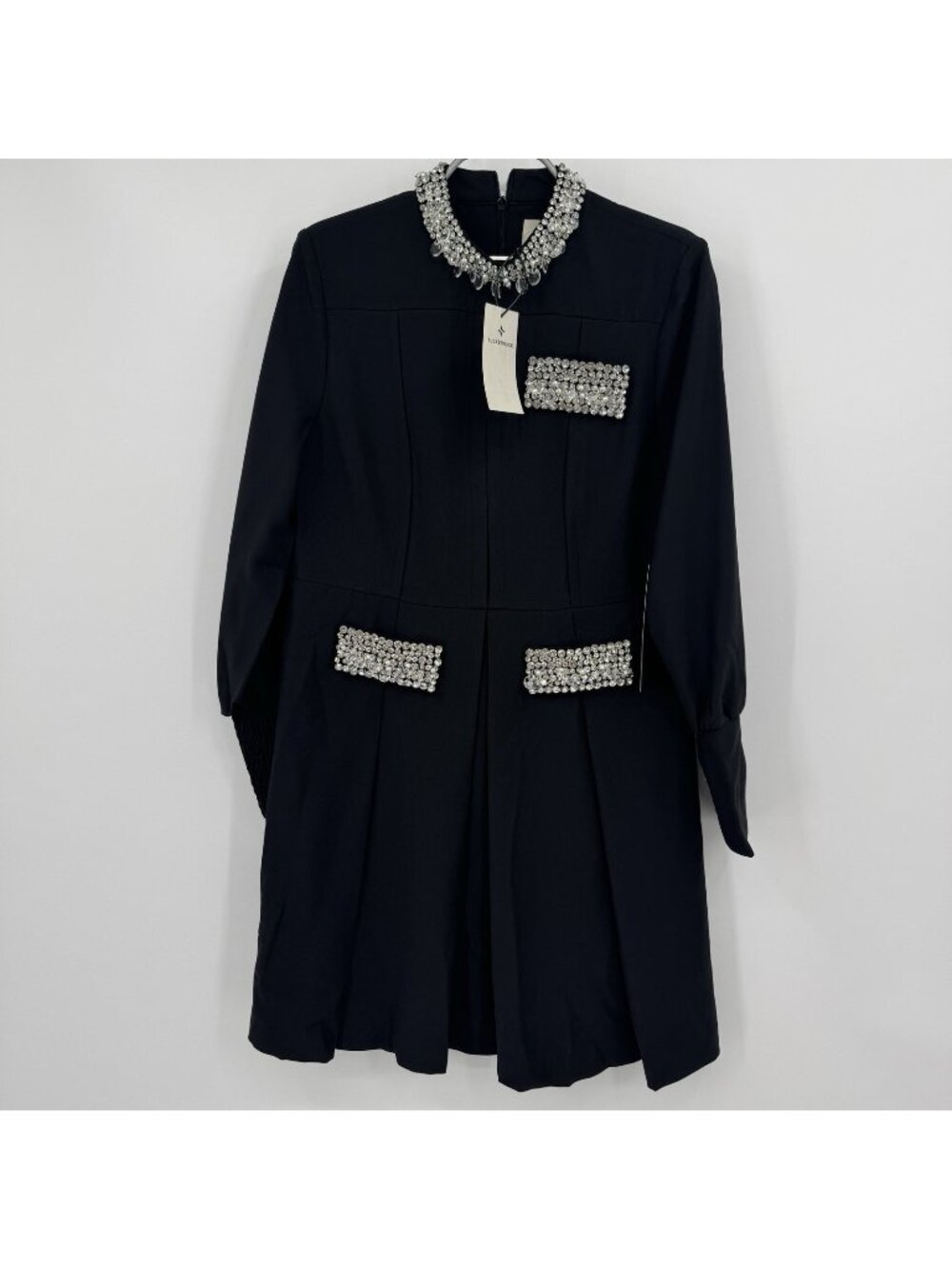 Tuckernuck Black Embellished Hoyt Long Sleeve Mini Dress Cocktail size M
